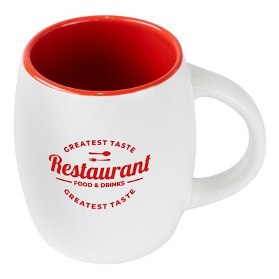 Pipa 14oz 2tone white/red mug in Ripple gift box