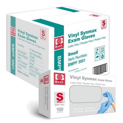 Vinyl Synmax Blue Exam Gloves (1 Case)
