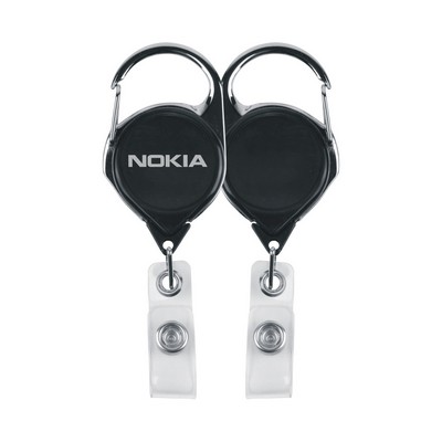 1 5/16" Retractable Holder w/Carabiner Clip