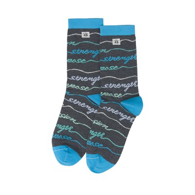 Canada-made Eco-Friendly Women's Passion Crew Socks - Grey