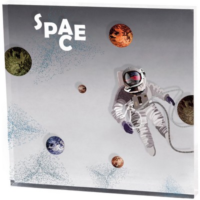 Clear Square Paperweight 3/8" Acrylic (4" x 4") Full Colour PhotoImage