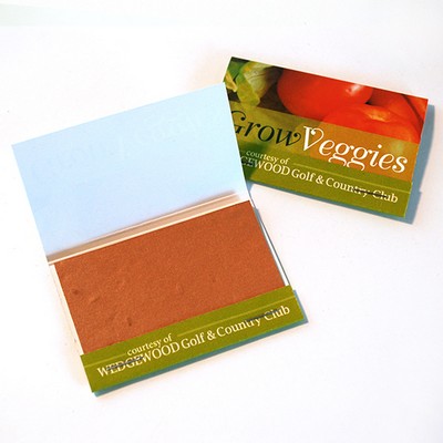 Large Seed Paper Matchbook (3 Rectangle Swatches) - Veggie, 1-Sided