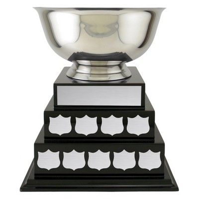 11.75" Annual Revere Bowl Golf Award w/Piano Finish Base