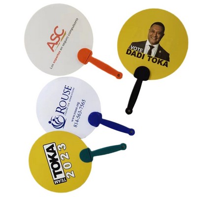 Round Plastic Hand Fan