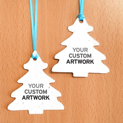 Rounded Evergreen Ornament, 2-Sided