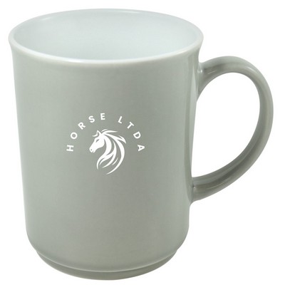 Cyprus 2tone stone/white 14oz mug in a Ripple gift box