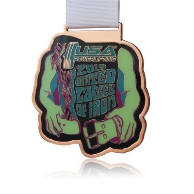 2" High Quality Die Cast Cloisonne Medal