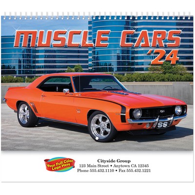 Full Colour Muscle Cars Spiral Wall Calendar