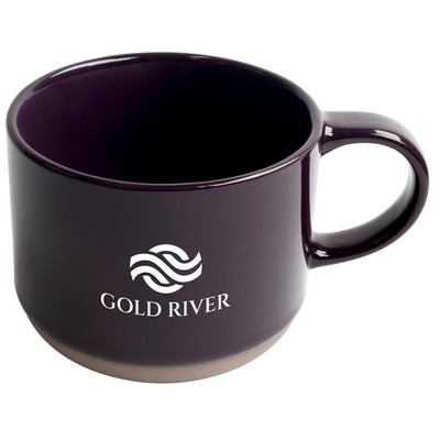 Alana 17oz mug purple/grey bottom trim in a Ripple gift box