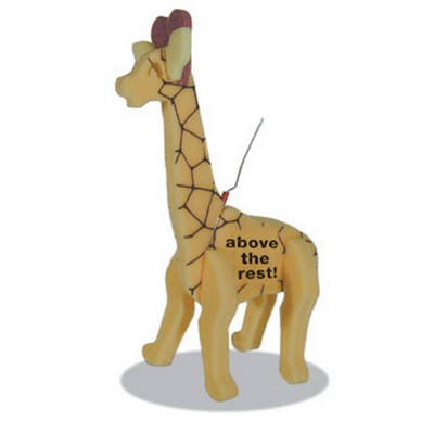 Giraffe on a leash
