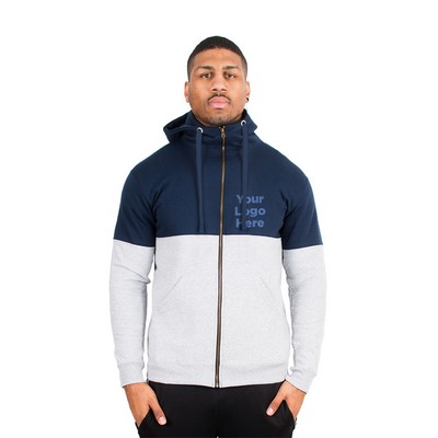 Cameron High-Zipper Two-Tone Hoodie - Unisex