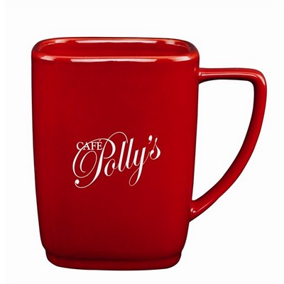 Brick Red 15oz square ceramic mug