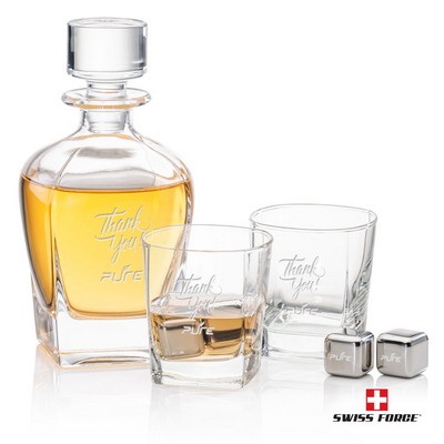 Sterling Decanter Set & Ice Cubes