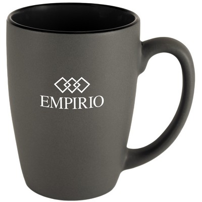 Houston 16oz matte grey/black ceramic mug in Ripple gift box