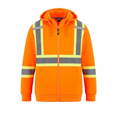 Infinity Adult Hi-Vis Full Zip Hooded Sweatshirt w/Detachable Hood