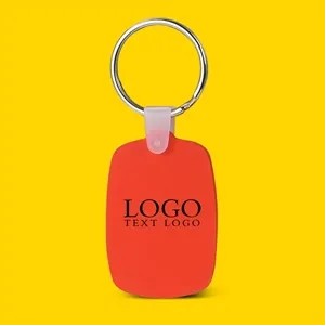 Oval Shaped Silicone Keychain