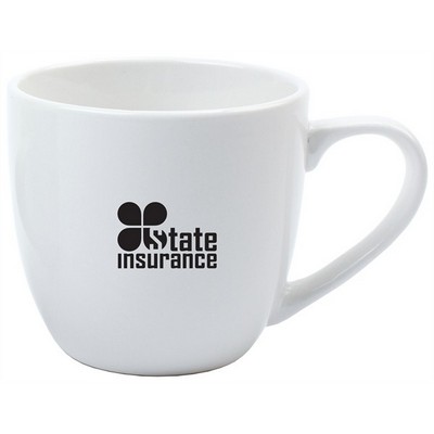Cappuccino 12oz white mug vitrified
