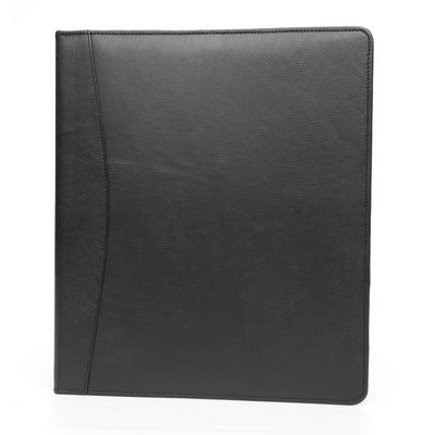 1.5" Ashlin® Designer Midnight Black Lorenz Executive Vegan 3-Ring Binder