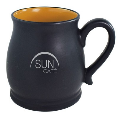 Oslo 16oz 2tone black/yellow mug in Ripple gift box