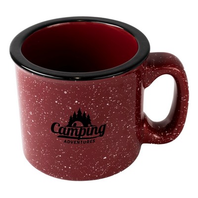 Camper 15oz speckled burgundy mug