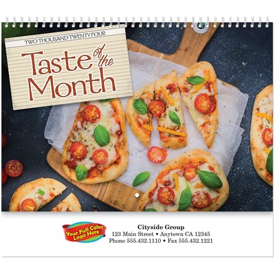 Full Colour Taste Of The Month Spiral Wall Calendar