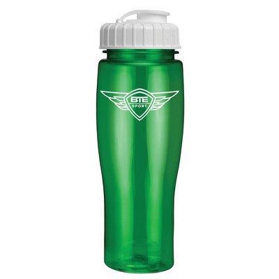 24 Oz. Contour Translucent Bottle w/ Flip Top Lid