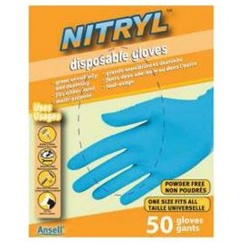 Viking® Nitryl Disposable Powder Free Gloves (Blue)