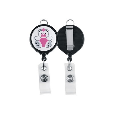 1 3/8" Round Mega Retractable Badge Holder