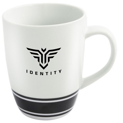 Deux 12oz 2tone white/black mug