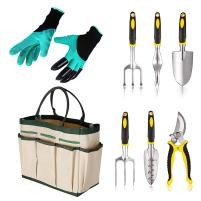 Gardening Kit with Tools, Gloves, and Bag