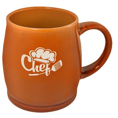 Umea 16oz reactive terra cotta mug in Ripple gift box - Etched