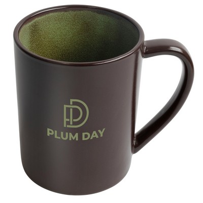 Au Chocolat 17oz 2tone brown/green mug