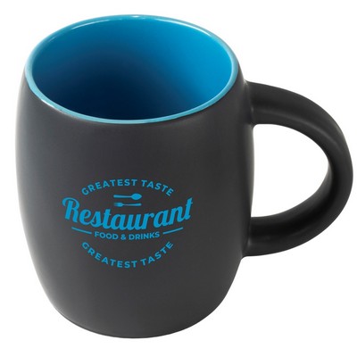 Pipa 14oz 2tone black/sky blue mug in Ripple gift box