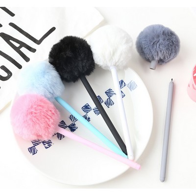 Pen with fur ball