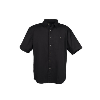 Men's 100% Cotton Twill Short Sleeve Shirt (XS-5XL)
