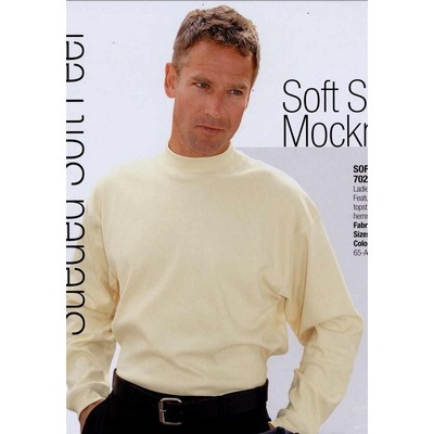 Soft Sueded Mockneck Shirt