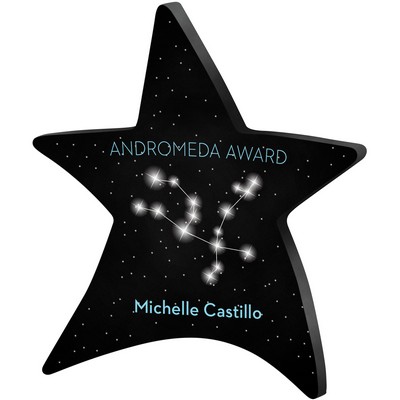 Black Moving Star Paperweight (4 1/2"x 5"x 3/8") Full Colour PhotoImage