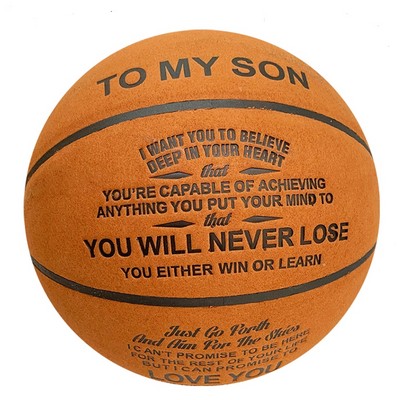 Leather Basketball Adult Size Debossed