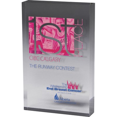 Clear Acrylic Paperweight (5"x 7"x 3/4") Full Colour PhotoImage