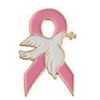 Stock Awareness Ribbon of Hope Pin (Dove of Peace)