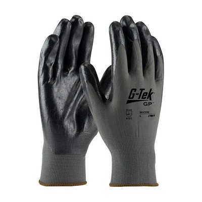 G-Tek® Economy Seamless Knit Nylon Glove with Nitrile Coated Foam Grip on Palm & Fingers