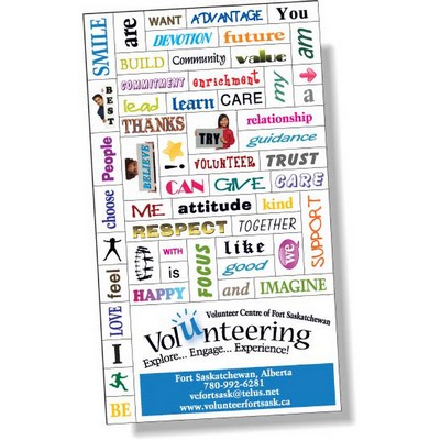 Magnetic Word Set Special (56 pieces) 20 mil, Digital Full Colour, Vinyl Topcoat