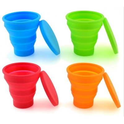 Portable Silicone Folding Water Cups Hot Sale Travel Camping Folding Cup