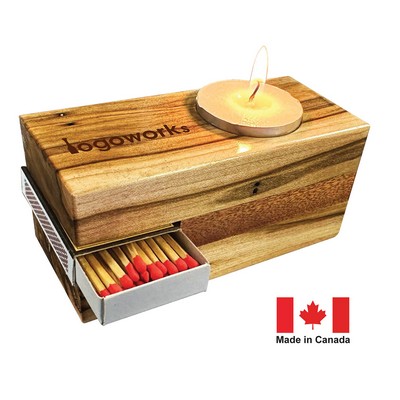 Deluxe Candle Holder & Match Set
