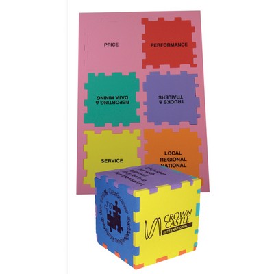 Foam Puzzle Cube 3" Mix Color