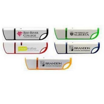 128 MB Translucent USB Drive w/Aluminum Inlay