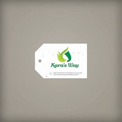 2" x 3" Seed Paper Tag with Angled Corners, 1-Sided