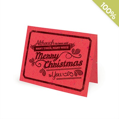 A2 - Seed Paper Personalized Holiday Cards - Vintage: Red