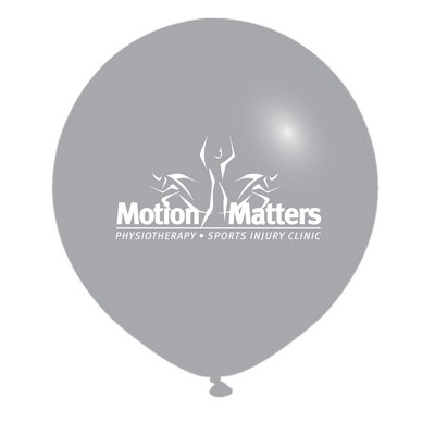 Custom Printed Latex Balloons - 17'' Round - Metallic Colours