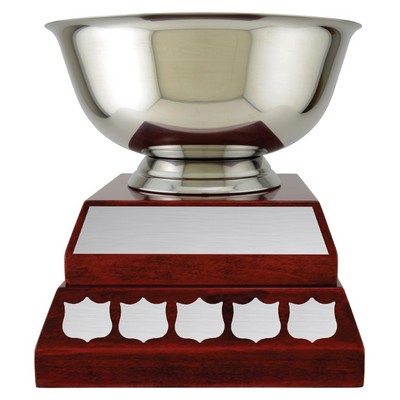 Annual Revere Bowl Golf Award w/Piano Finish Base (7.875" x 6")